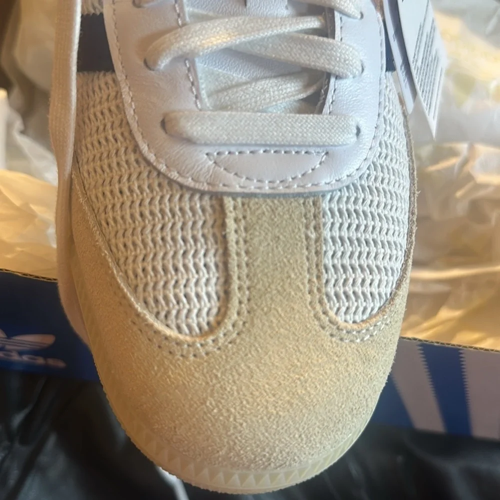 NEW Adidas White and Navy Sneakers - Picture 3 of 3